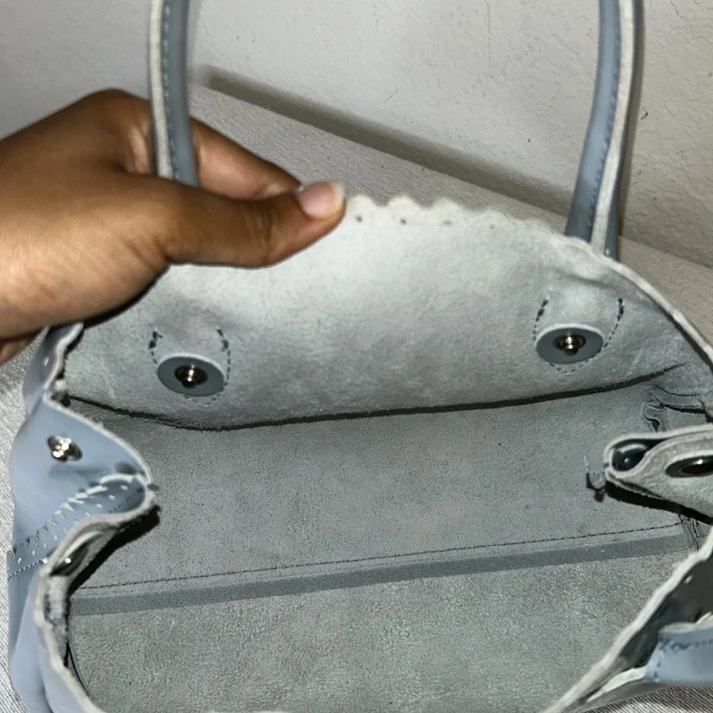 FURLA Top Handle Bag Leather with Silvertone Hardware
